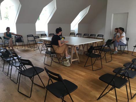 UO Četveroruka, Zagreb: Razgovaranja, autorica Marina Petković Liker, fotografija s probe